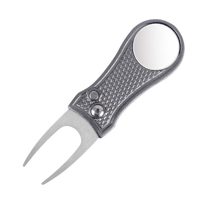 Golf Green Fork Aluminum Handle Folding Spring Repair Tool Gift New