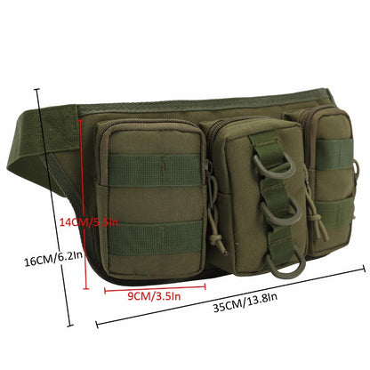 Black Hawk Commandos Waist Bag 3-Sack Portable Waterproof camouflage pack for Travel workout sports outdoor