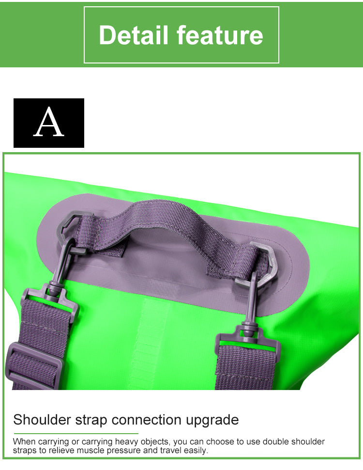 5L/10L/15L/20L/30L  Outdoor Sport PVC Waterproof Storage Dry Bag For Canoe Kayak Rafting Swimming Travel Kit Sack Backpack